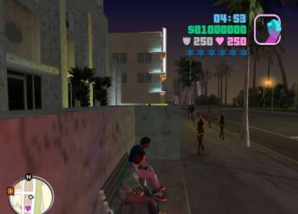 Сидеть на скамейках для GTA Vice City