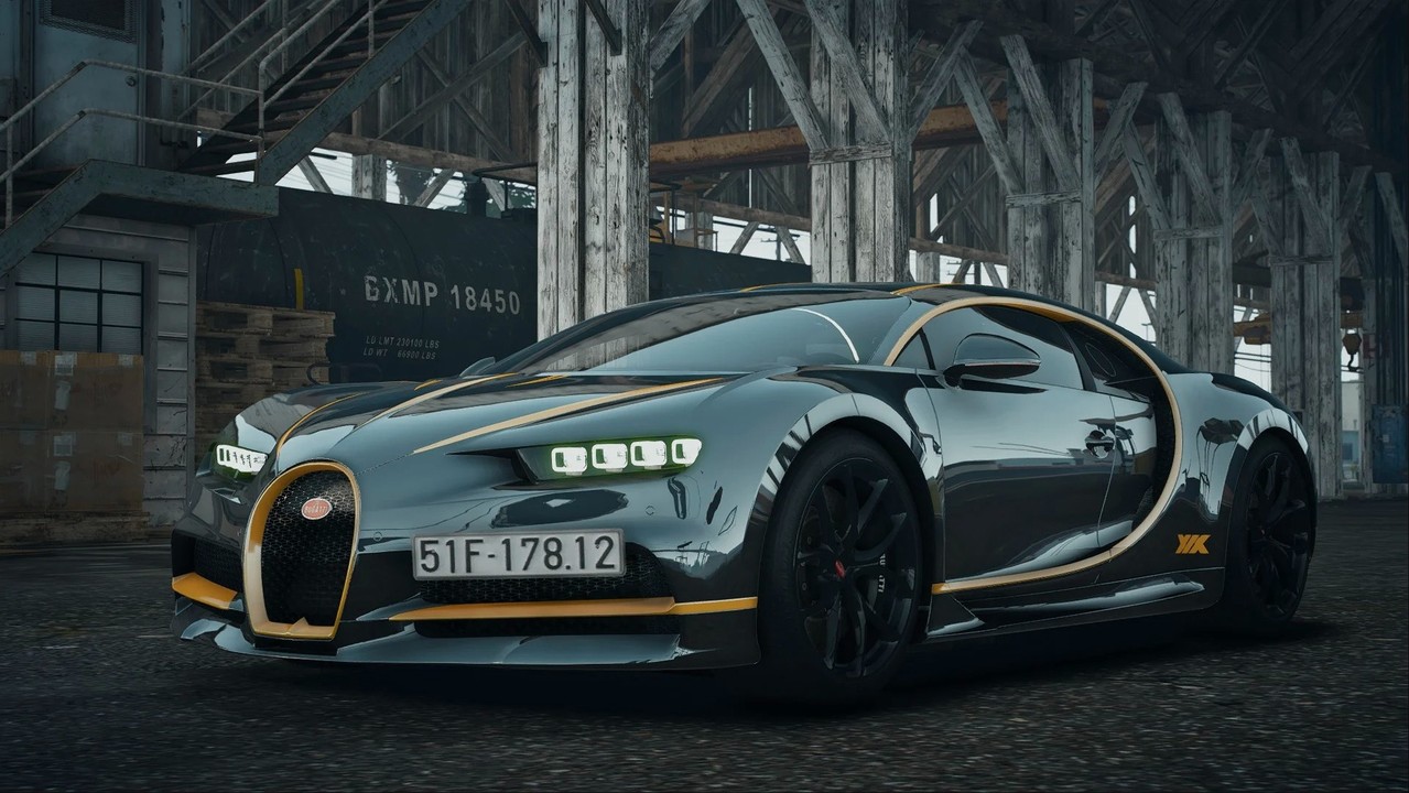 Bugatti Chiron Gold Strip [Add-On]